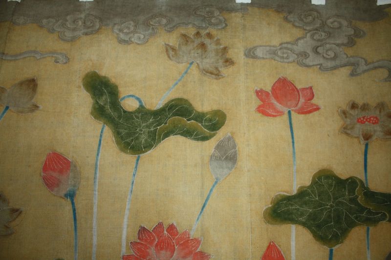 Japanese antique tsutsugaki Edo period( 1800s)uchishiki cotton textile