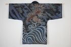 Japanese antique tsutsugaki textile sashiko fireman coat hawk Edo era