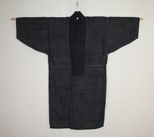 Jpaneseantique indigo dye zanshi long thick boro noragi