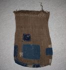 Japanese antique textile boro bag natural Shina-fu