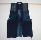 Japanese antique Boro noragi of wonderful  Indigo dyed cotton sashiko