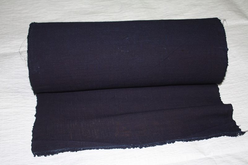 Japanese antique nature indigo dye hemp & cotton thick Roll textile