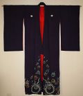 Japanese antique Silk kimono from the Meiji period with a jewel patter
