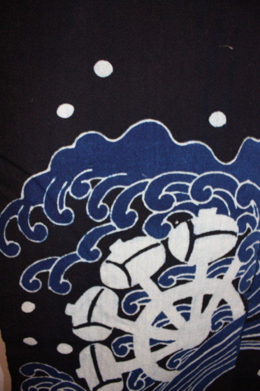 Japanese  indigo dye horse cover tsutsugaki textile