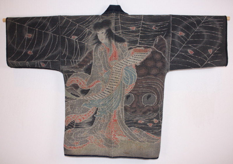 Japanese Fireman's sashiko hanten coat Edo period