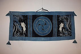 Japanese edo horse cover (umakake)tsutsugaki textile