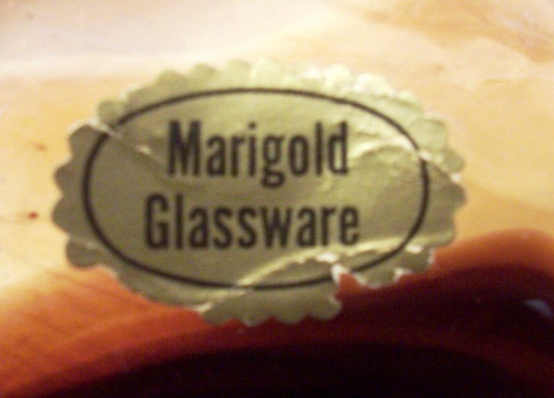 Hand Blown Marigold Brown Art Glass Cornucopia