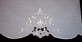 Tea Towel with Cutwork and Fine Embroidery