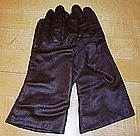 Brown Alligator-Look Lined Ladies Driving Gloves