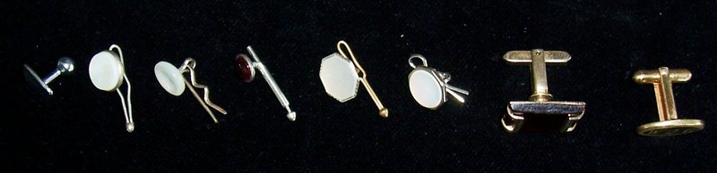 Mother of Pearl Misc Buttons, Studs, Cuff Links