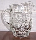 Small Clear Prescut Glass Juice / Syrup n/ Milk Pitcher