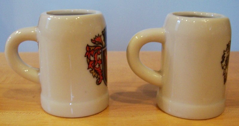 Ceramic Mini Tankard Toothpick Holder / Shot Glass Mugs