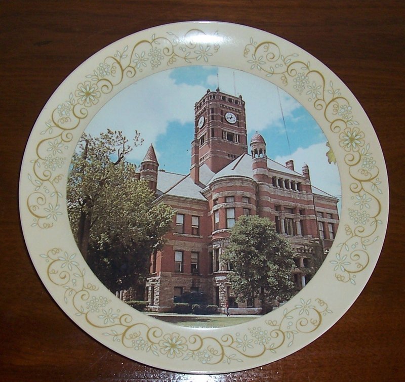 Melamine Plate Bryan Ohio Courthouse on the Square