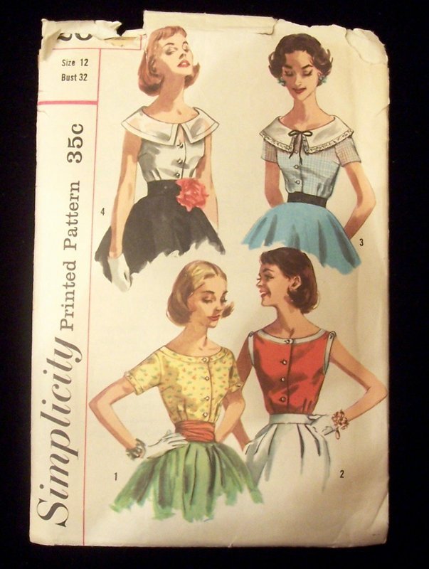 1950's Simplicity Blouse Pattern Size 12