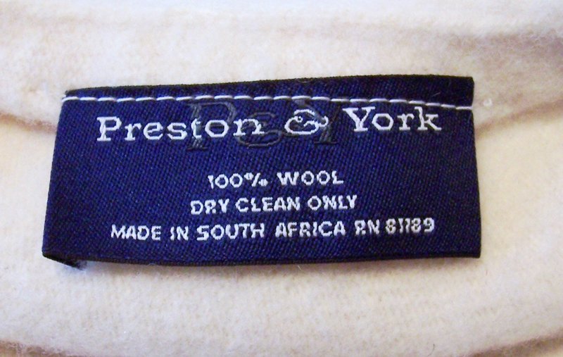100% Wool Preston &amp; York Beret, Cream