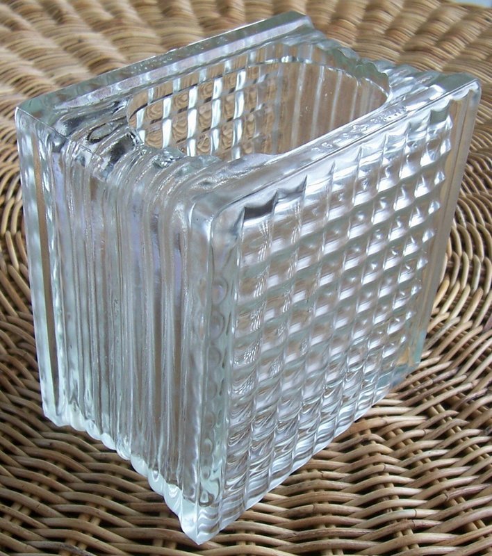 Glass Block Vase
