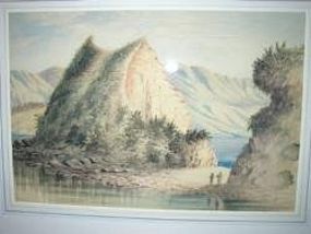 New Zealand 19c. Watercolor William Raworth