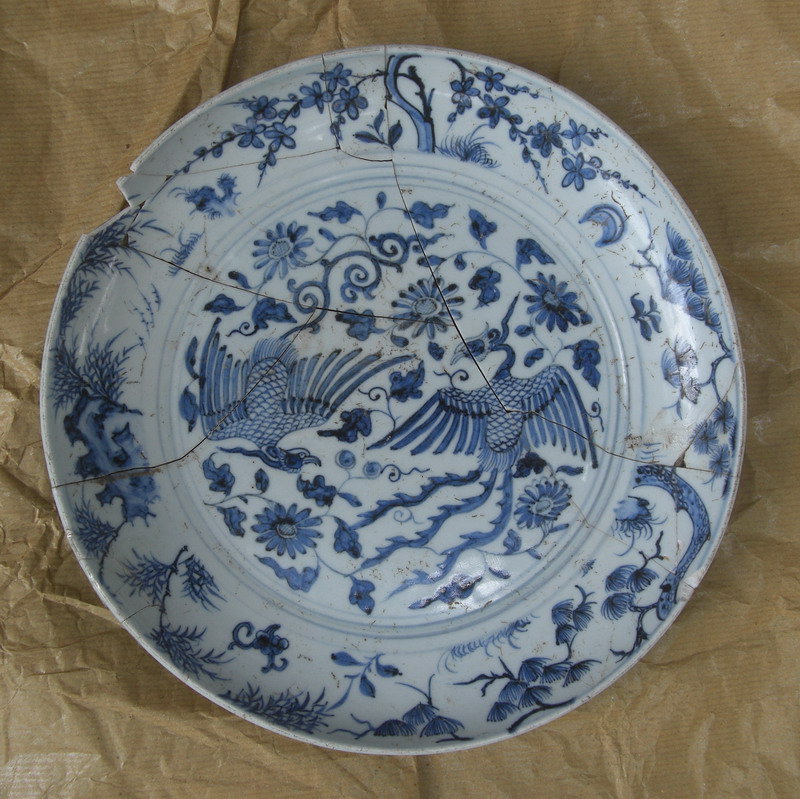 Rare Yuan Dynasty Blue and White Dish