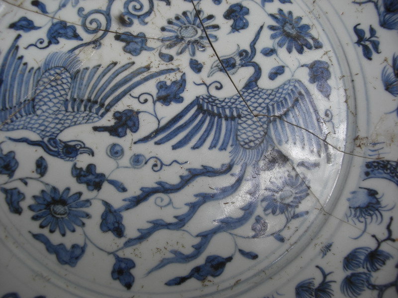 Rare Yuan Dynasty Blue and White Dish