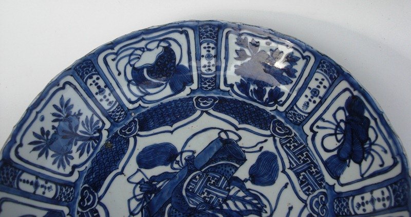 Fine Blue and White Large Dish. Wanli 16-17th Century