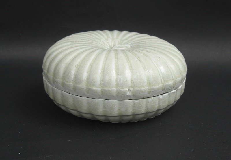 Song Dynasty Qingbai Covered Box,Melon Shape