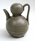 Five Dynasties Yue Yao Small Gourd Ewer