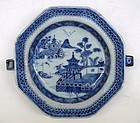 Qing Blue And White Export Warmer Dish