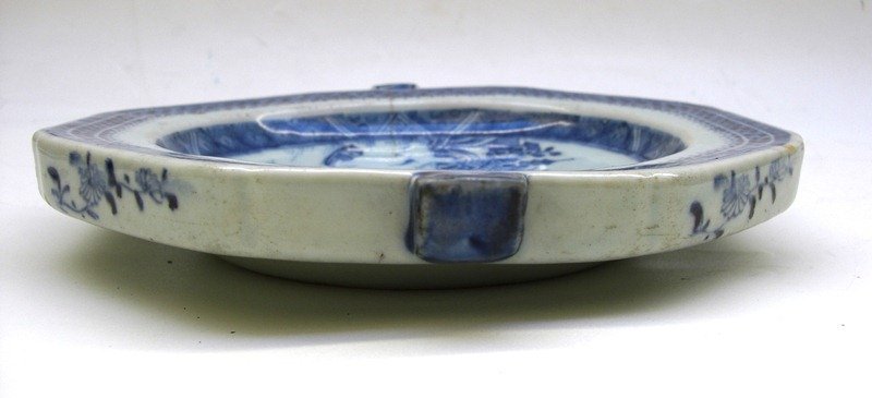 Qing Blue And White Export Warmer Dish