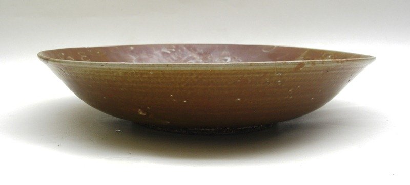 Ming Swatow Dish Brown Glaze With White Slip Decoration