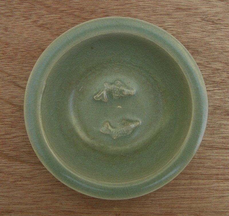 Song Lonquan Celadon Twin Fish Small Dish