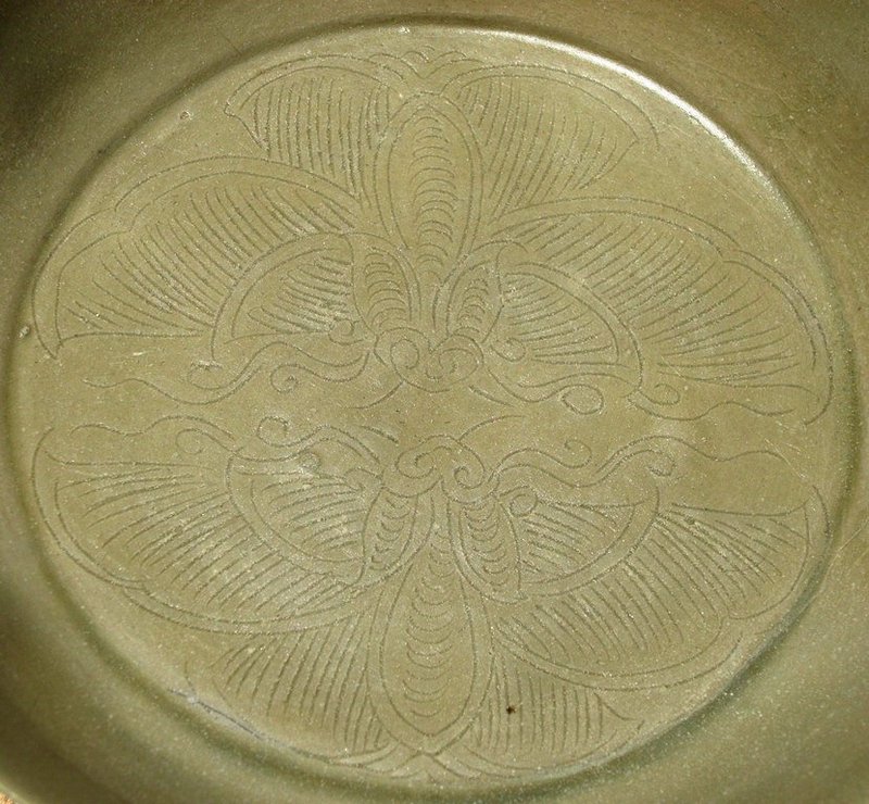 Five Dynasties Yue Bowl With Butterfly Motive