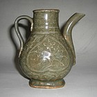 A Rare Longquan Celadon Ewer