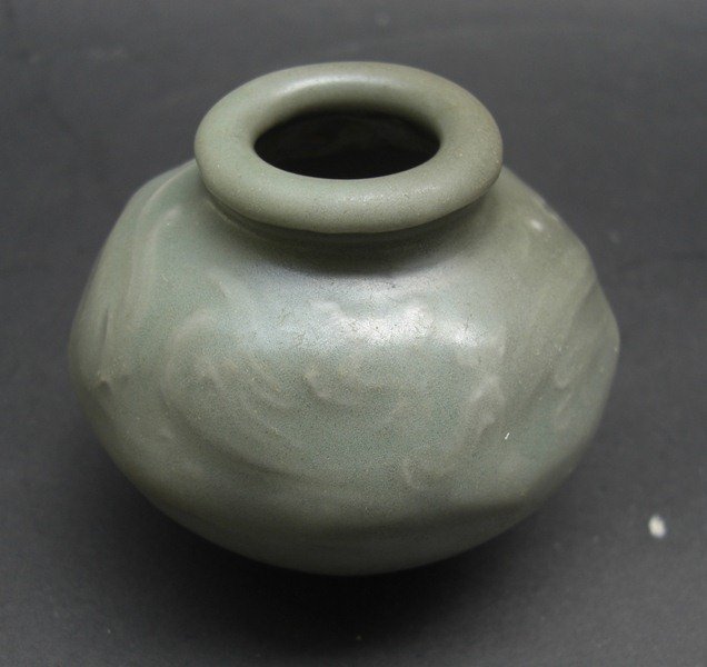 Unusual Longquan Celadon Dragon Jar