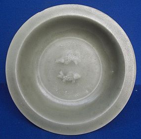 Song Longquan Celadon Small Dish WithTwin Fish Motive
