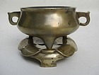 Chinese Bronze Censer, Qing Dynasty