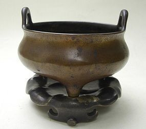 Chinese Bronze Censer, Qing Dynasty