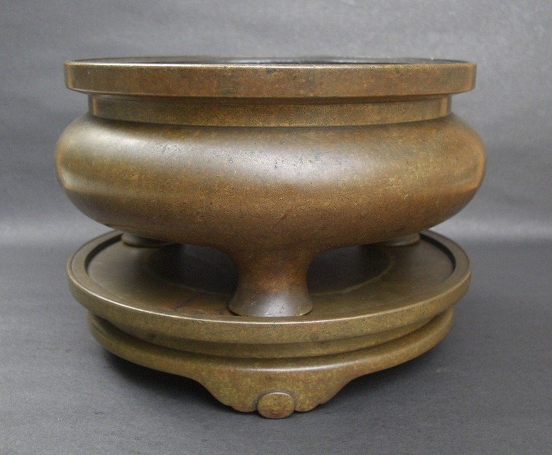 17th-18th Century Bronze Tripod Censer, Xuande Mark