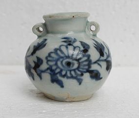 Yuan Dynasty Blue and White Jarlet