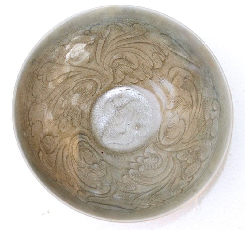 Song Dynasty Yaozhou Carved Celadon Bowl