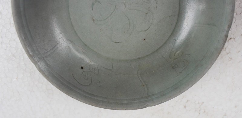 Northern Song Celadon Dish With Flower Motive