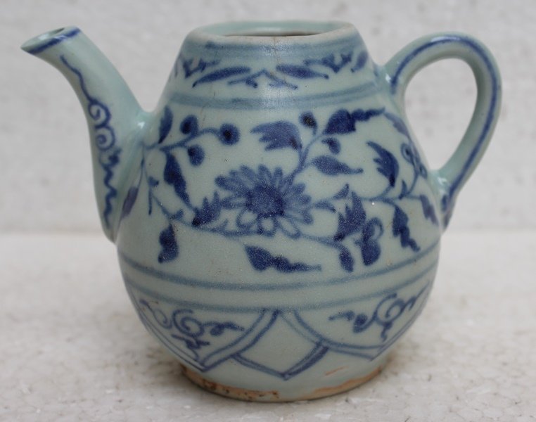 Yuan Dynasty Blue and White Ewer