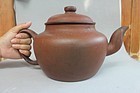 Chinese 19th Century Large Yixing Zisha Teapot