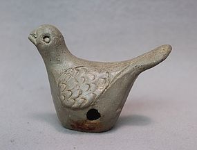 Chinese Yue-yao Figure of Bird Whistle, Tang Dynasty - Five Dynasties
