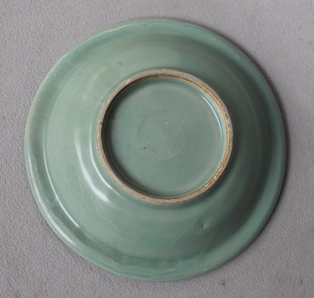 Nice Song Dynasty Blue-Green Longquan Celadon Dish. 21,2 cm