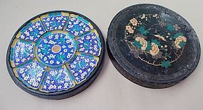 Chinese Painted Enamel Serving Set Dishes, Qing Period
