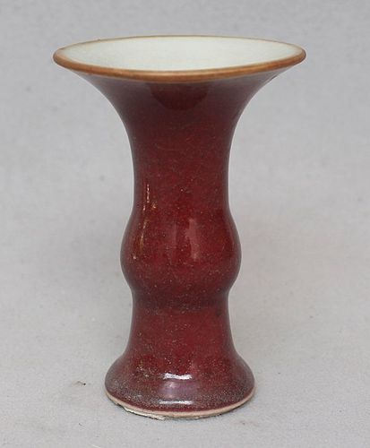 Chinese 17th-18th Century Red Glazed Vase