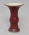Chinese 17th-18th Century Red Glazed Vase