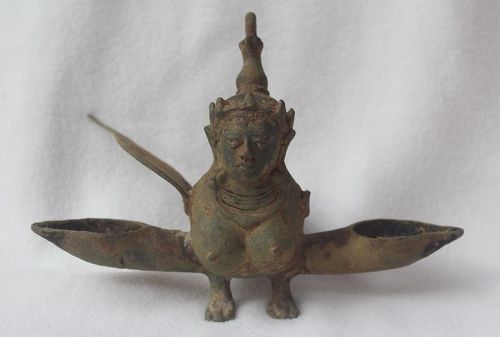 Rare 10Th - 14Th Century Bronze Kinari Oil lamp