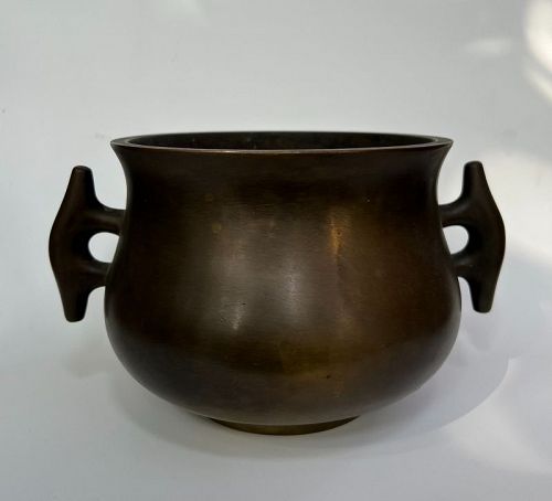 Chinese Qing Dynasty Bronze Censer, Xuande Mark.