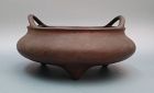 Chinese Qing Dynasty Bronze Censer, Xuande Mark